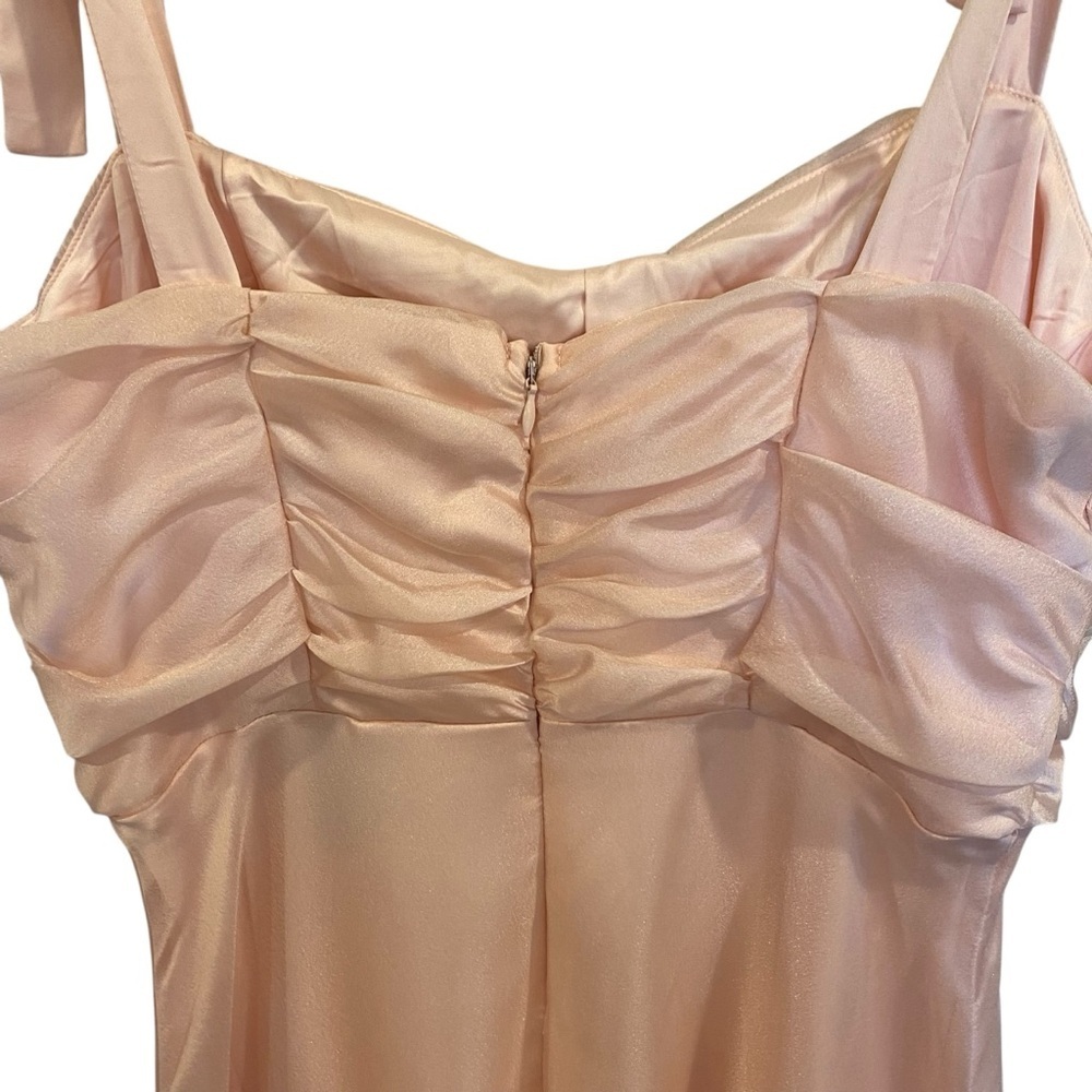Lulus Best Memories Organza Tie-Strap Maxi Dress In Light Pink | Coquette Gown - Picture 7 of 10